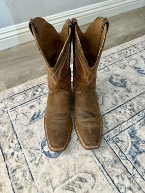 Women’s Brown Suede Western Cowboy Boots